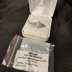 Bomb party Rose fire Opal ring